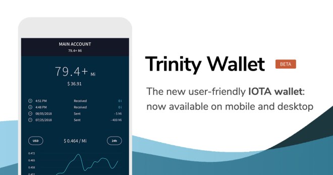 Interface d'application mobile Trinity Wallet