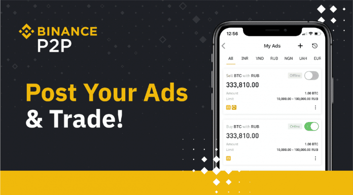 Binance P2P propose des annonces personnalisées